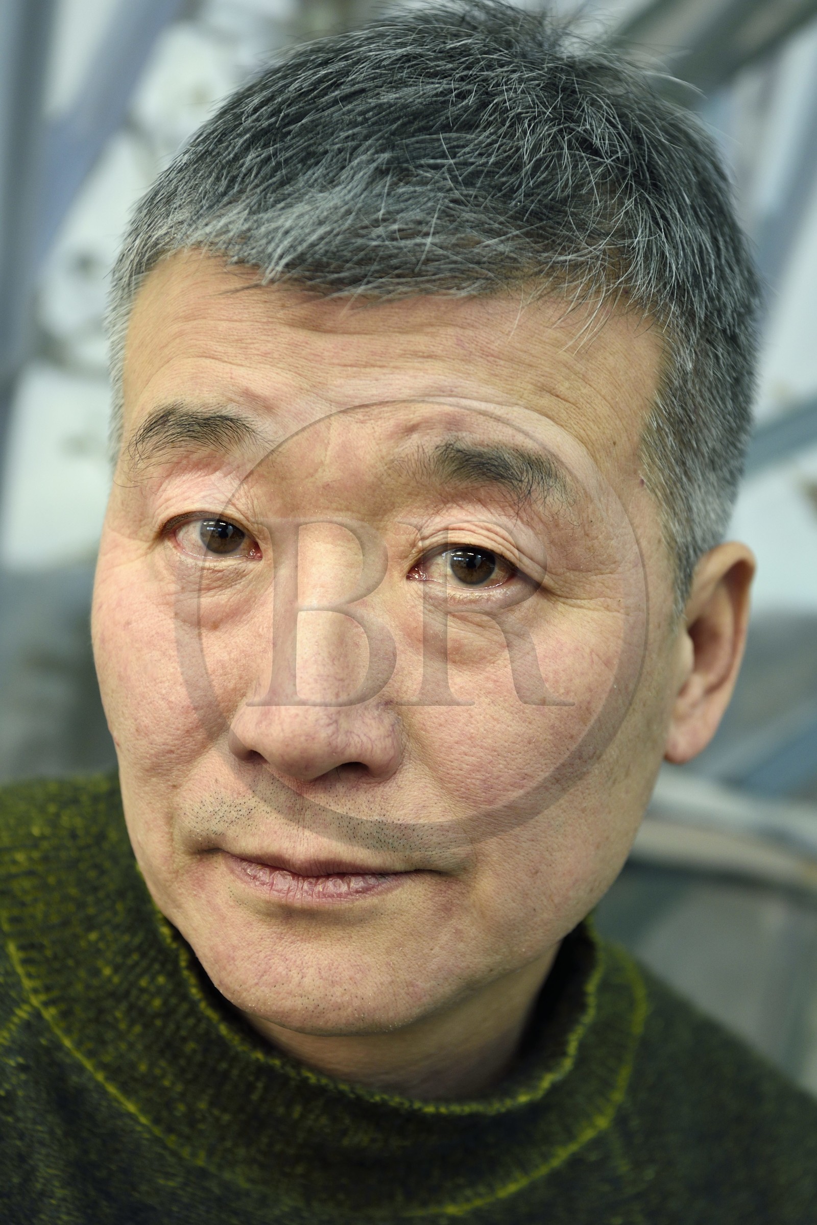 France, the artist Ru Xiao Fan in his workshop in Les Lilas near Paris