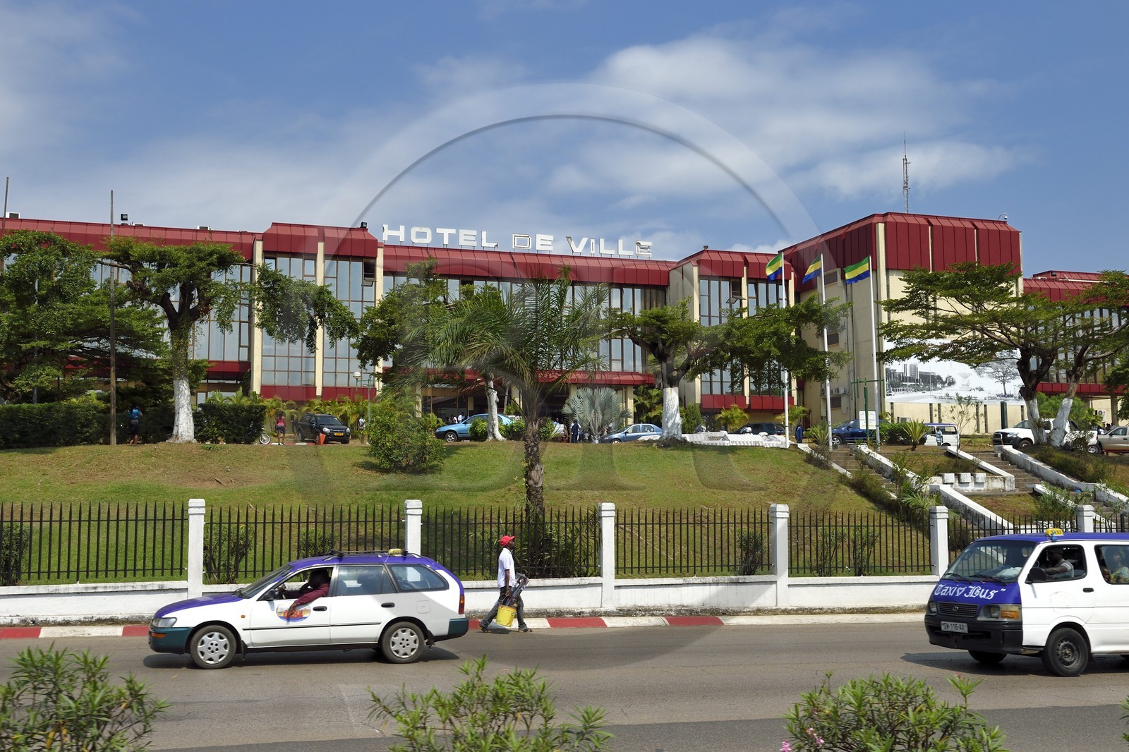 Gabon, Libreville, boulevard Triomphal El Hadj Omar Bongo, the City Hall