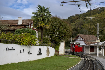 France, Pyrénées-Atlantiques (64), Pays-Basque, Sare, gare du Train de La Rhune