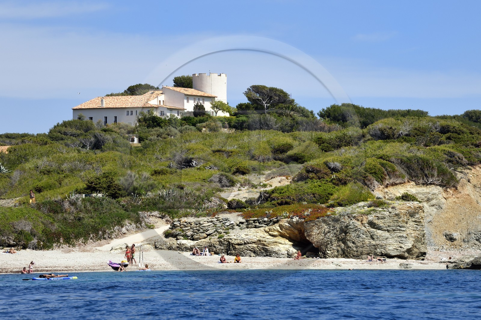 France, Var (83), Six-Fours-les-Plages, Ile des Embiez, chateau de Lombard, maison privée de la famille Ricard