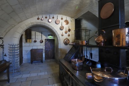 France, Indre-et-Loire (37), château de Chenonceau, les cuisines