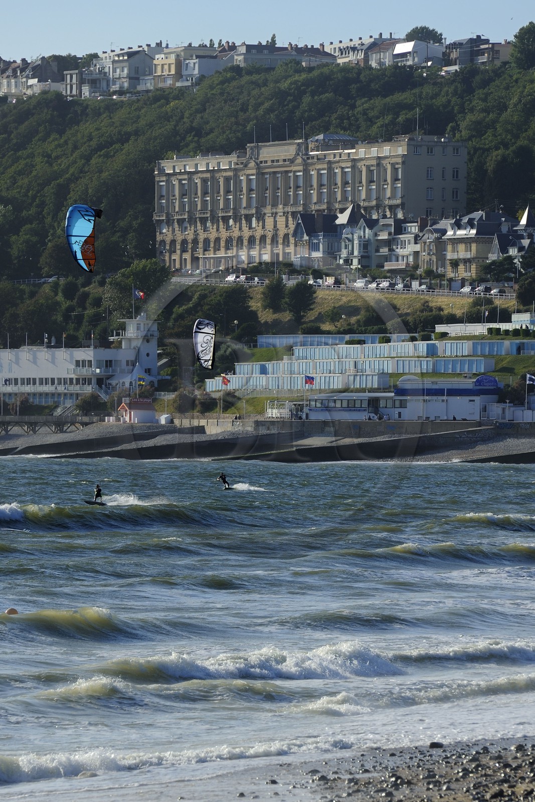 France, Seine Maritime, Sainte-Adresse nearby Le Havre, during the First World War it was the administrative capital of occupied Belgium and the Belgian government therefore moved from October 1914 to November 1918 in the Dufayel Building (visible on the hillside)