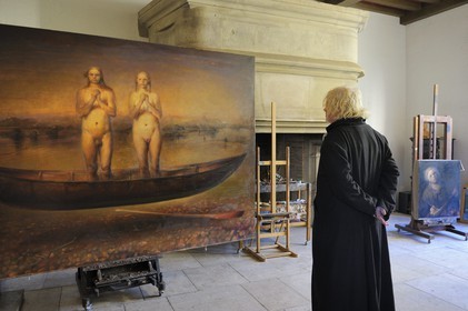 France, Yvelines (78), Maisons-Laffitte, le peintre suédois Odd Nerdrum