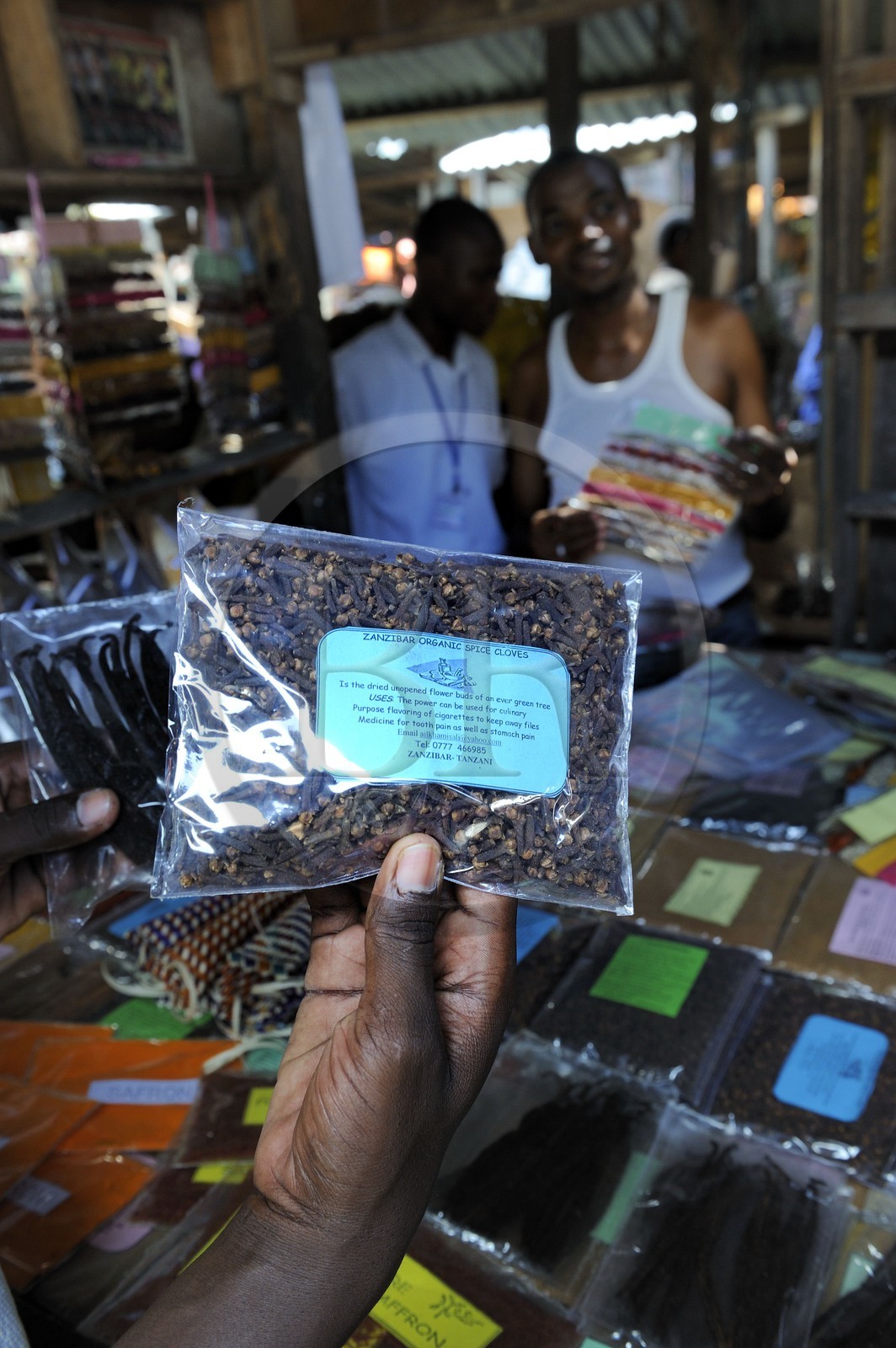 Tanzania, Zanzibar Archipelago, Unguja island (Zanzibar), Stone Town, listed as World Heritage by UNESCO, Darajani market, spice stall