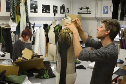 France, Paris, Garnier Opera, the costume workshops, the tailor workshop, making of a theatrical costume