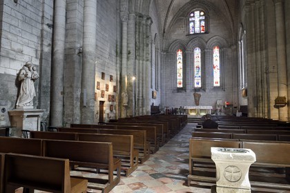 France, Dordogne (24), Brantôme, l'abbaye bénédictine Saint-Pierre de Brantôme, ancienne église abbatiale