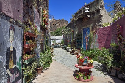 Italie, Sicile, Catane, ville baroque classée au Patrimoine Mondial de l'UNESCO, le quartier historique de San Berillo, quartier à l'abandon depuis les années 50 qui renait grâce au street art