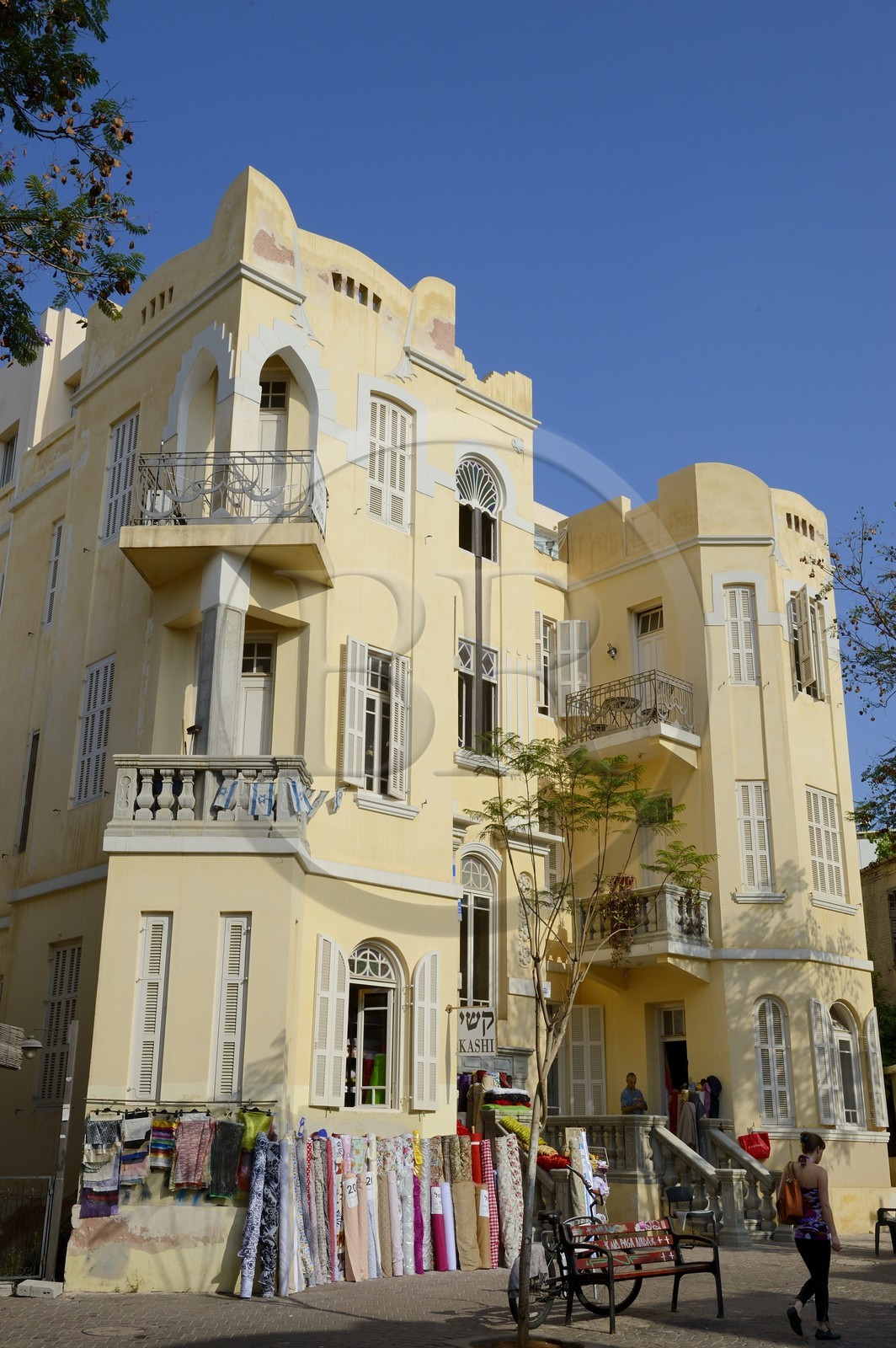 Israel, Tel Aviv, House with the Palm Tree, maison Art-Nouveau rue Nahalat Binyamin construite par l'architecte Y.Z. Tabachnik en 1922