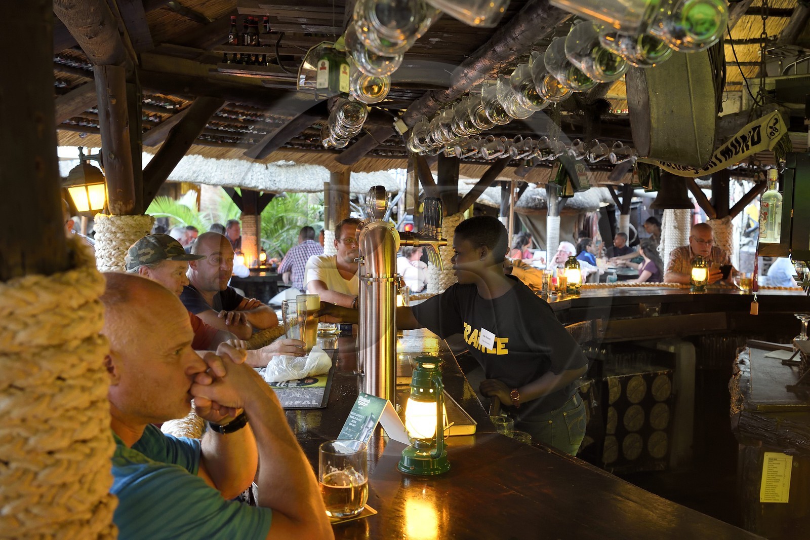 Namibie, région de Khomas, Windhoek, le restaurant Joe's Beerhouse