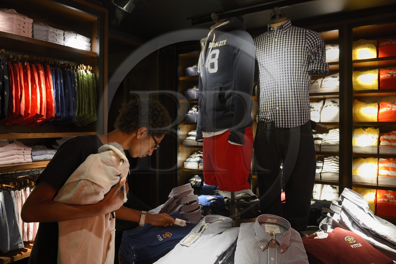 Etats-Unis, New York, Manhattan, la boutique Abercrombie & Fitch sur la 5ème Avenue