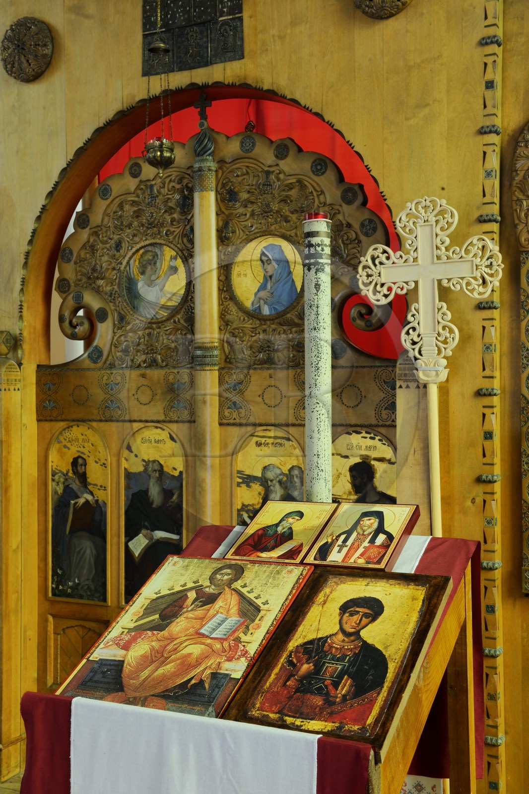 France, Vosges (88), Station thermale de Contrexéville, la chapelle orthodoxe dans le parc où sont inhummé la grande duchesse Wladimir et son fils