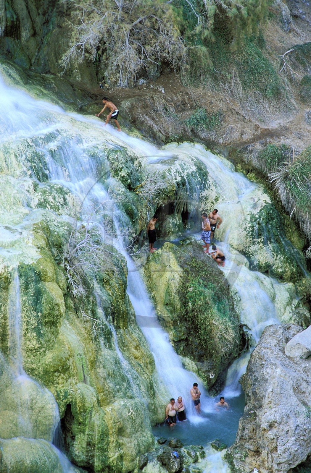 Jordanie, Ma'an, Cascades d'eau chaude (60°)