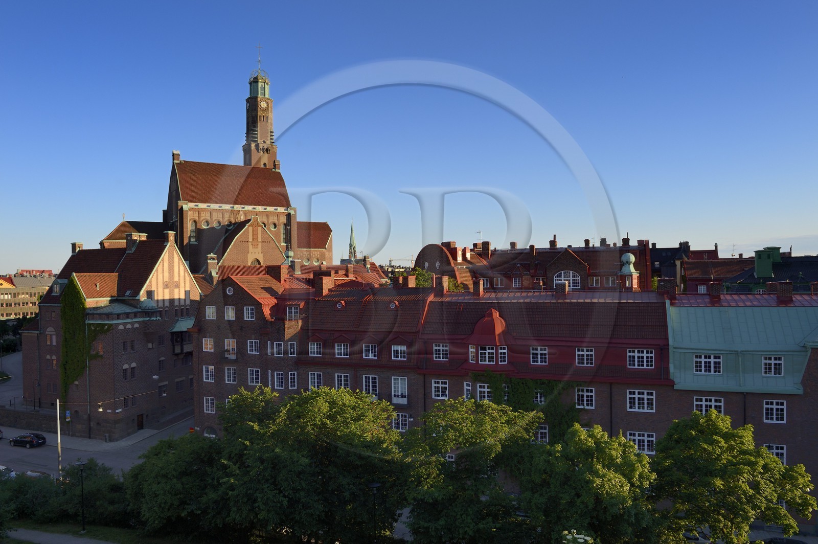 Suède, Stockholm, le quartier d'Ostermalm et l'église Engelbrektskyrkan
