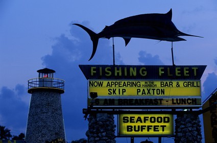 Etats-Unis, Floride, les Keys, restaurant de poissons et crustacés