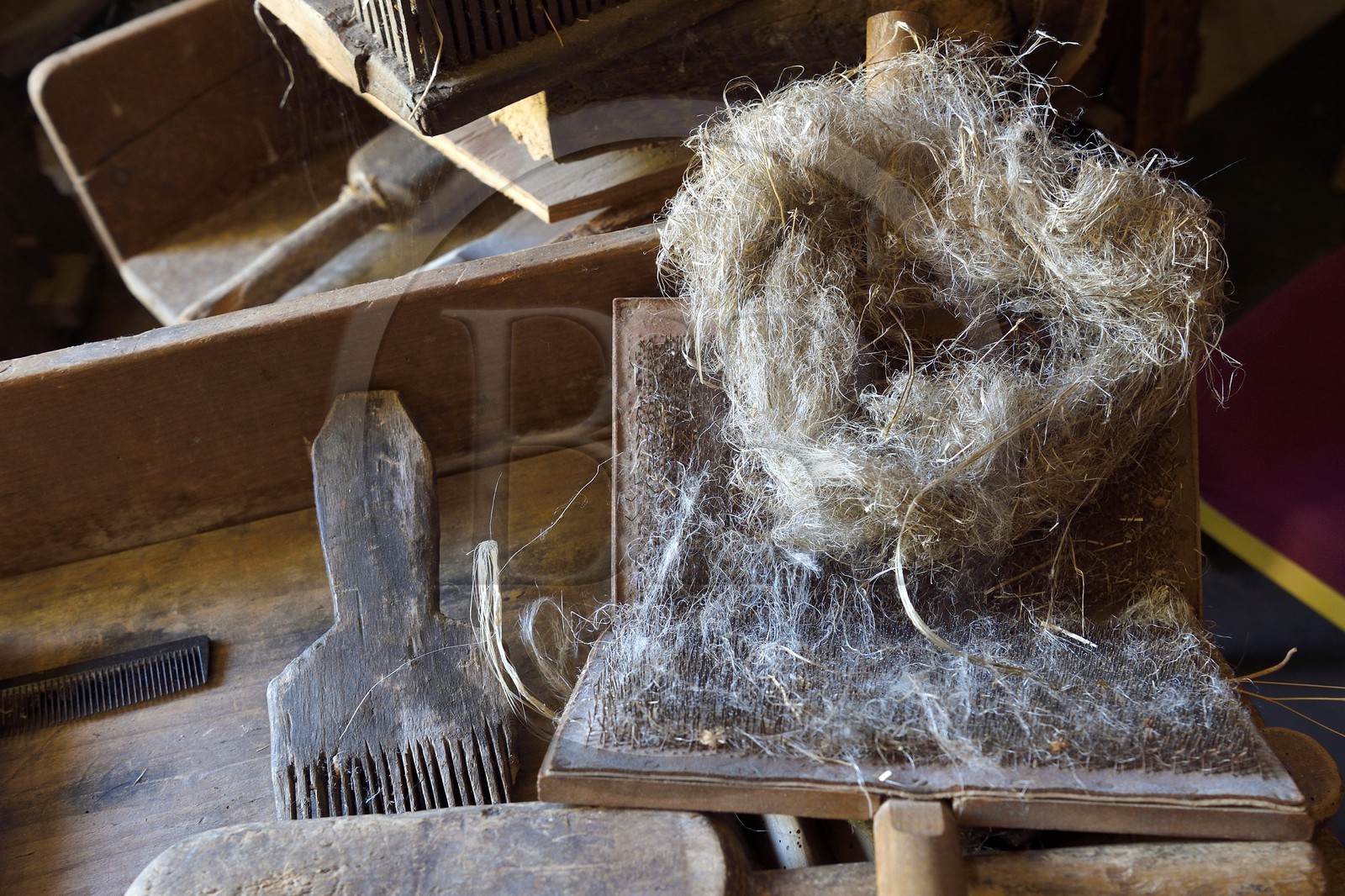 France, Seine-Maritime, Pays de Caux, Amfreville les Champs, the farm Au Fil des Saisons and ecomuseum of linen, tow, comb and flax brushes