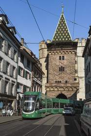 Suisse, Bâle, Vieille ville du Grand Bâle (rive gauche), Spalentor (porte de Spalen)