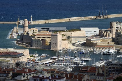 France, Bouches-du-Rhône (13), Marseille, le Fort Saint Jean à l'entrée du Vieux Port