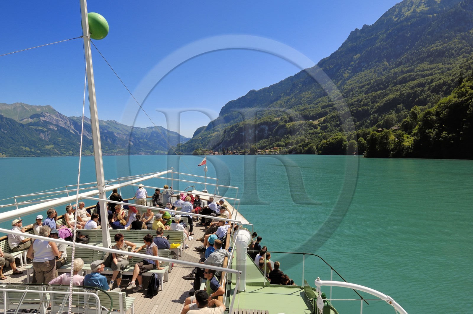 Suisse, Canton de Berne, Oberland Bernois, Interlaken, bateau de croisière sur le lac de Brienz (Brienzer See)