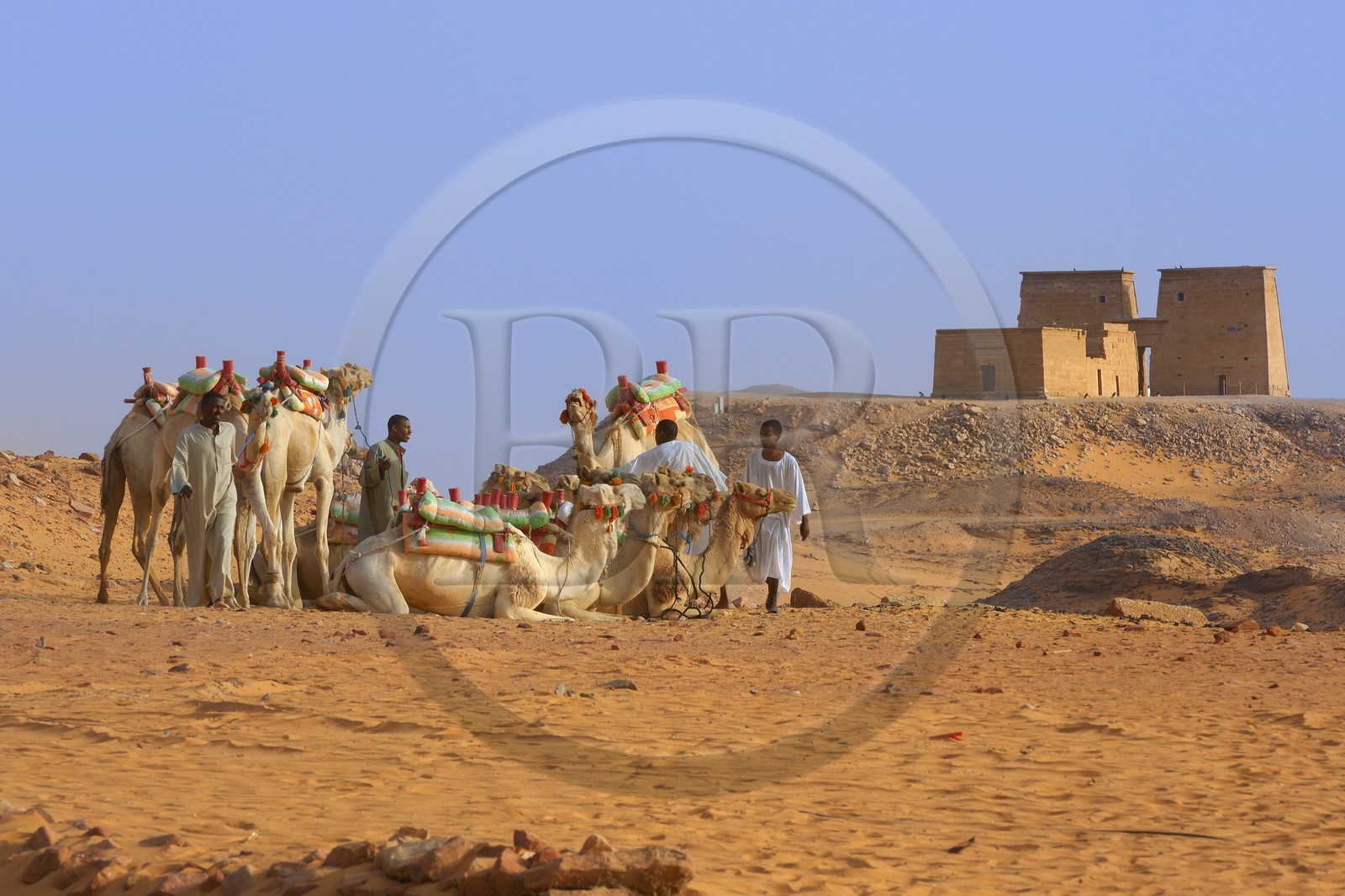 Egypte, Haute Egypte, Lac Nasser, désert de Nubie, site de Ouadi es-Seboua ou vallée des lions, temple de Dakka