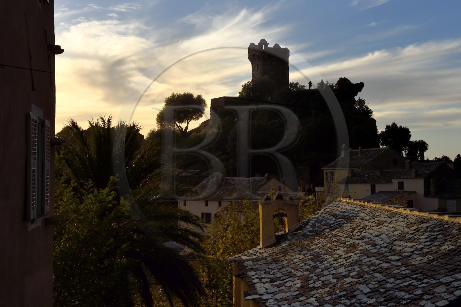 France, Haute-Corse (2B), Cap Corse, Nonza, la Tour paoline (Torra paolina)