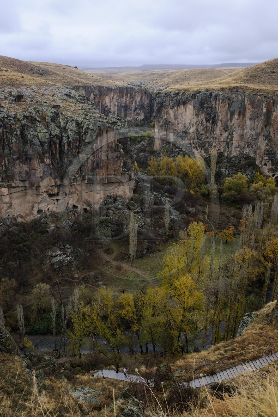 Turquie, Anatolie Centrale, province de Nevsehir, Cappadoce classée Patrimoine Mondial de l'UNESCO, Ihlara, vallée de Peristrema