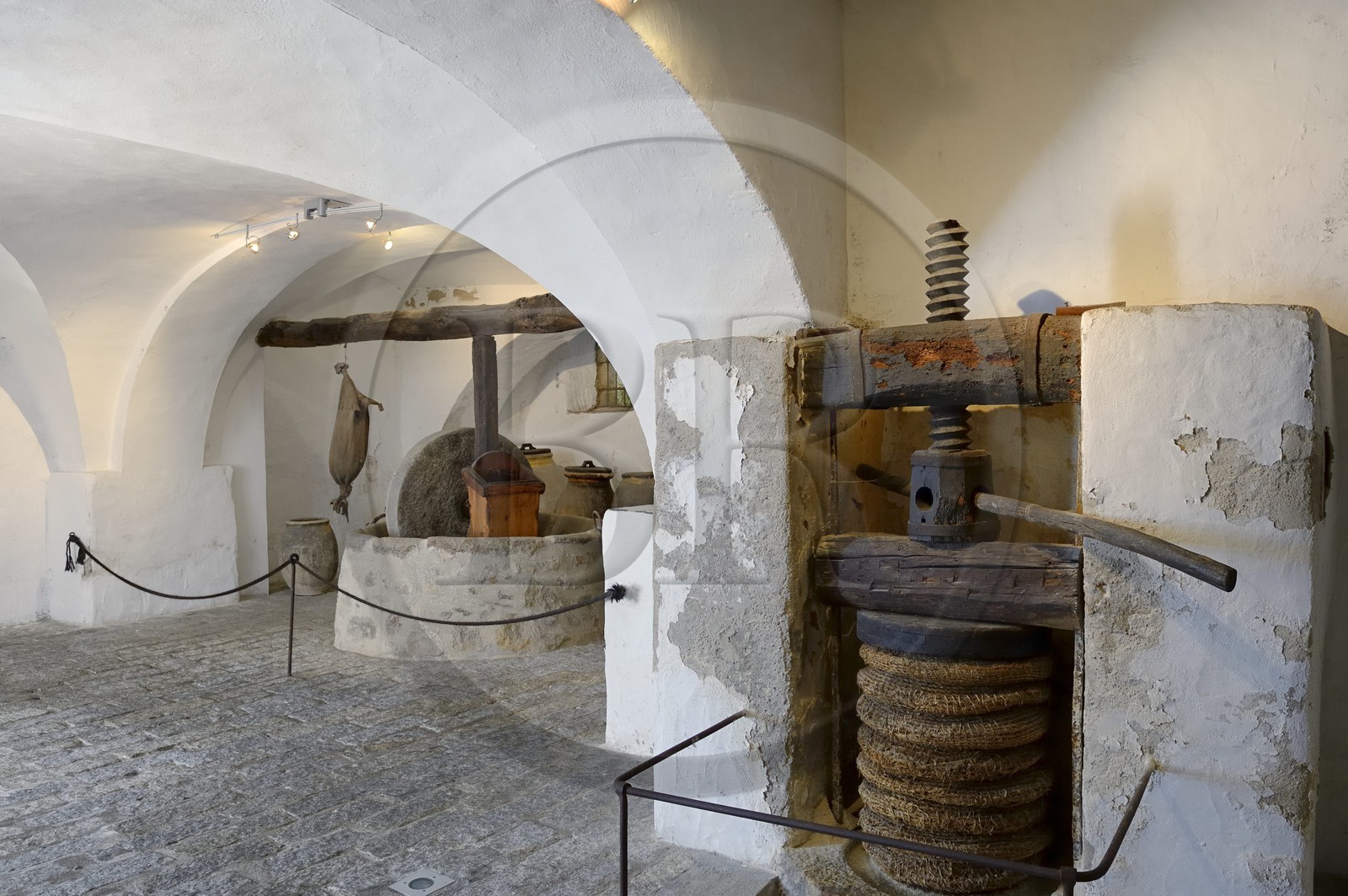 France, Corse du Sud, Ajaccio, Bonaparte House Museum in the house where Napoleon Bonaparte was born, oil mill in the basement