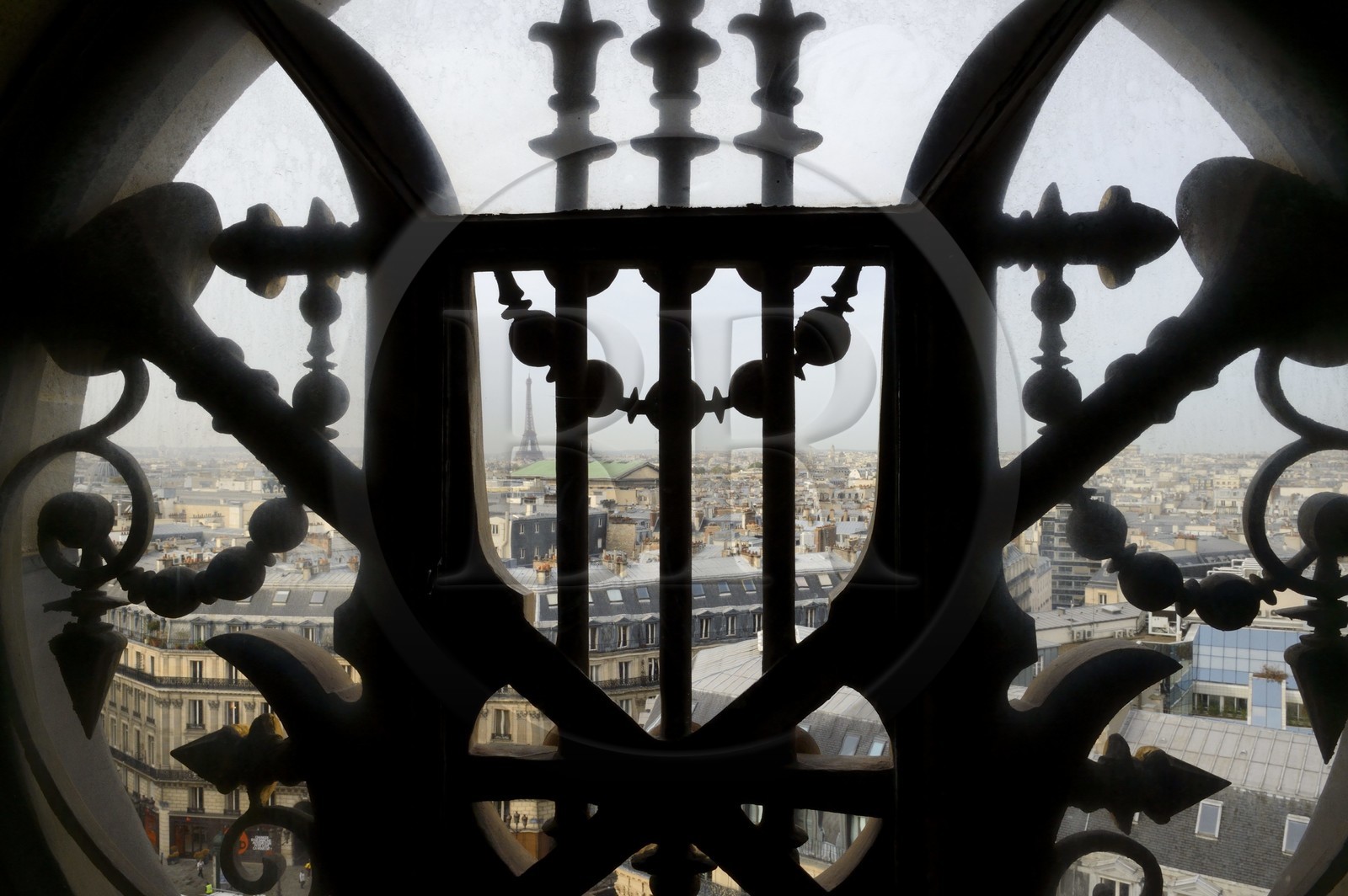 France, Paris, Garnier Opera, decorated window of a rotunda