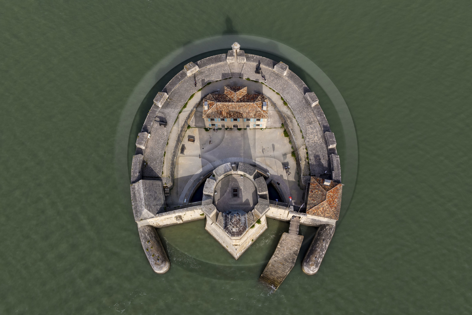 France, Charente Maritime, Bourcefranc le Chapus, Fort Louvois also known locally as Fort Chapus (aerial view)