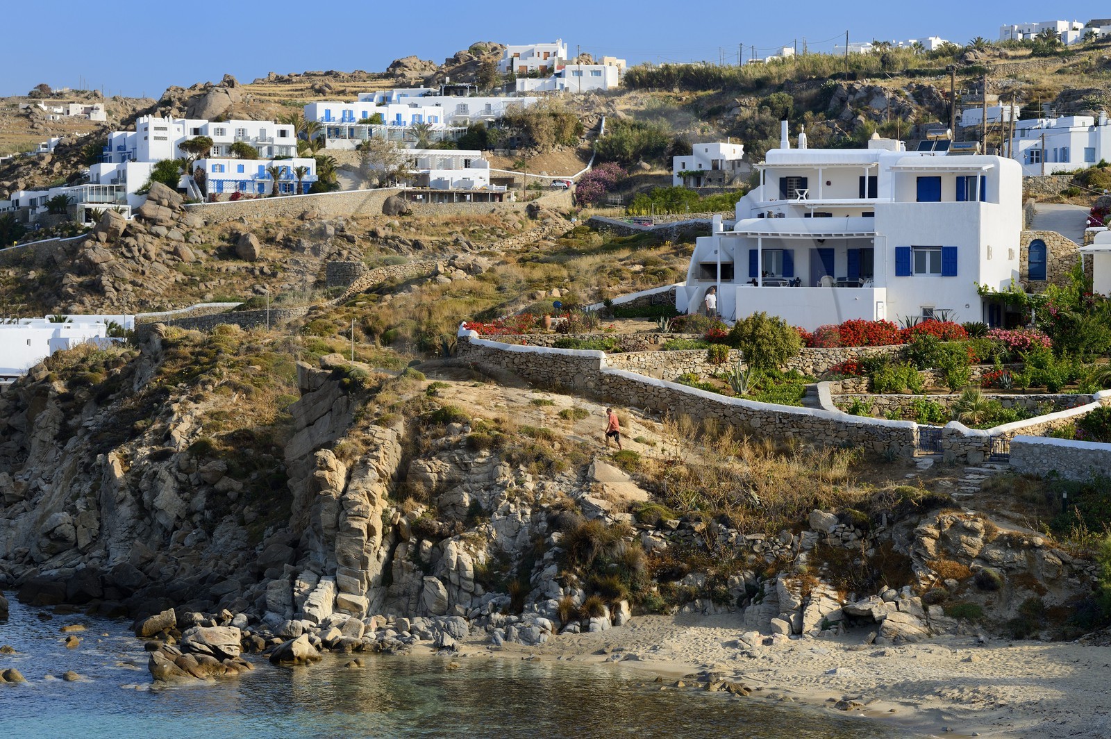 Greece, Cyclades islands, Mykonos island, village of Platis Gialos