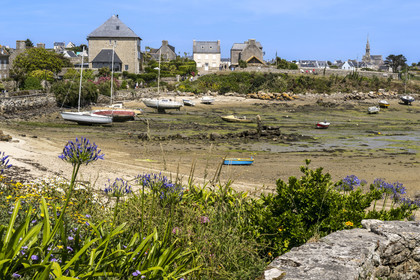 France, Finistère (29), Iles du Ponant, Ile de Batz, Porz an Eog, ancien port des goélettes