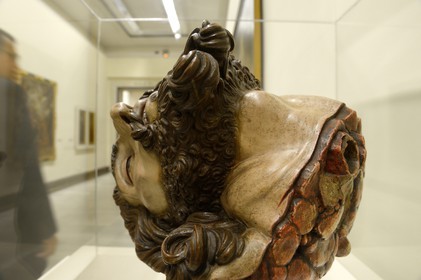 Espagne, Andalousie, Séville, Musée des beaux-arts, Tête de Saint Jean Baptiste (1591) par l'artiste Gaspar Nunez Delgado