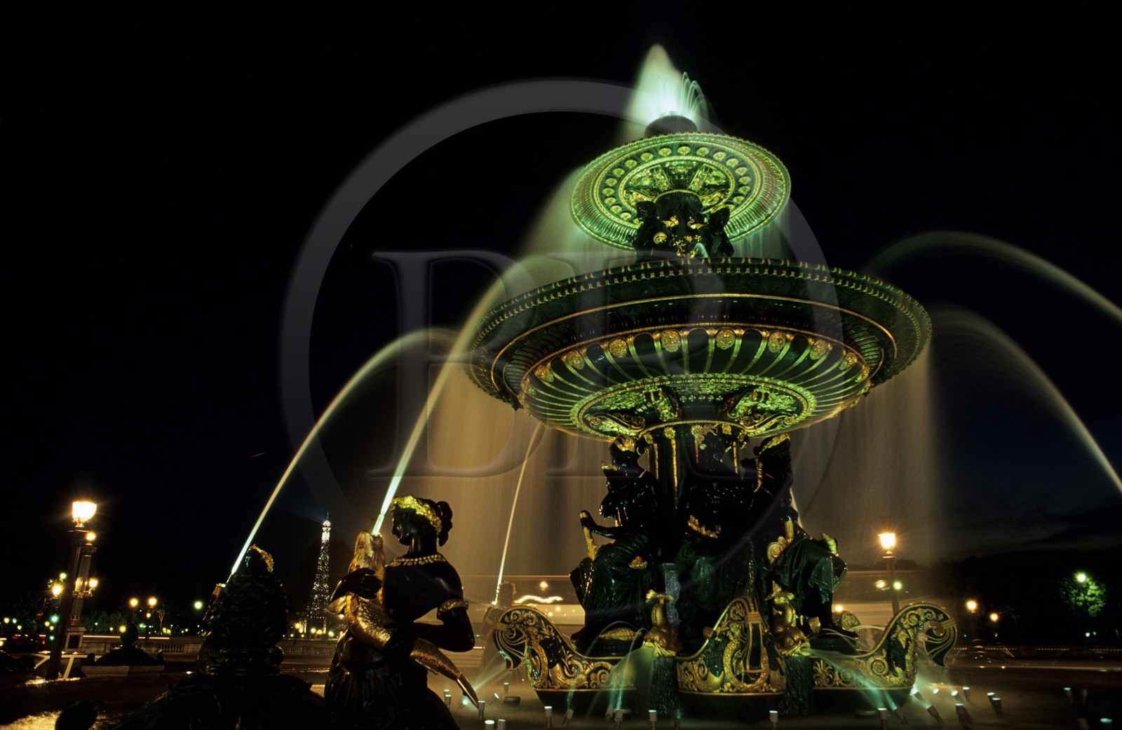 France, Paris (75), place de la Concorde, fontaine aux néréides