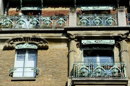 France, Paris (75), le Castel-Beranger, immeuble du 14 rue La Fontaine de style Art Nouveau  par Hector Guimard