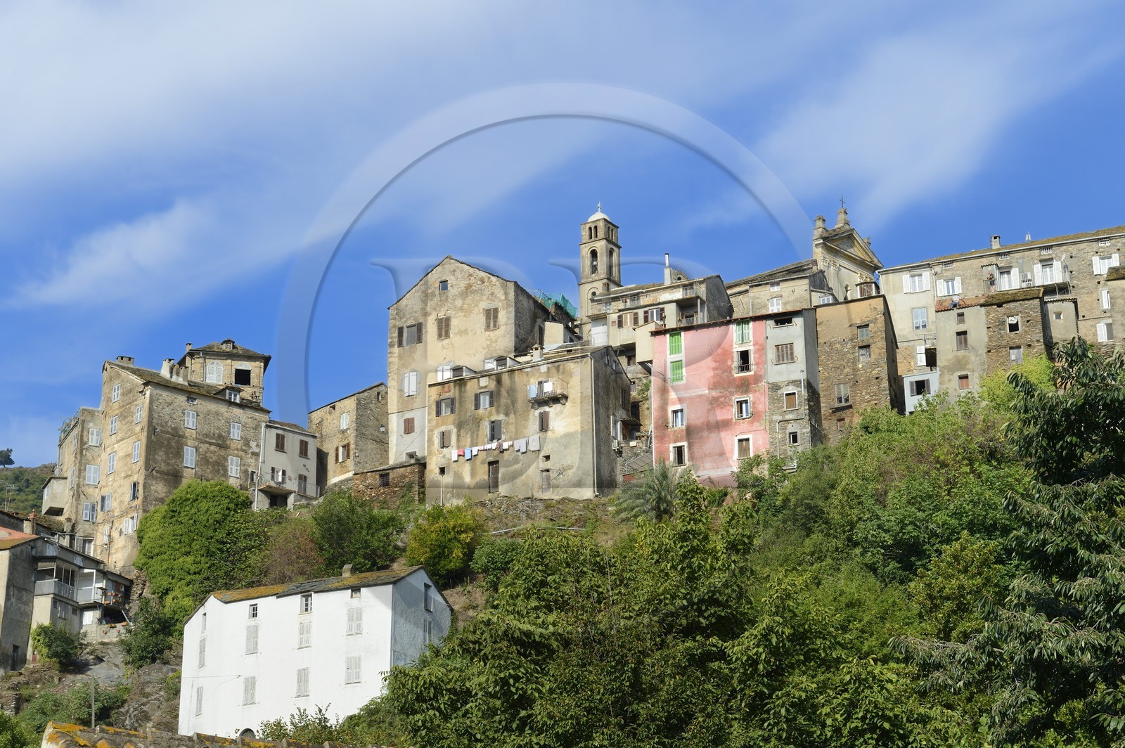 France, Haute Corse, Casinca region in Castagniccia, perched village of Vescovato