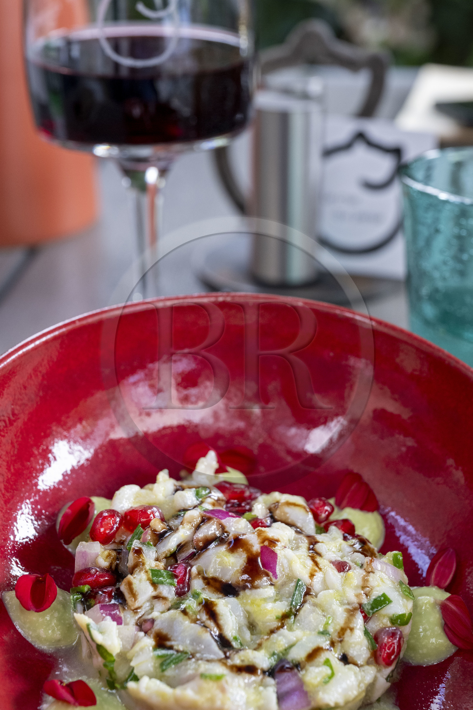 France, Cote d'Or, Dijon, area listed as World Heritage by UNESCO, Le Chat qui Pense restaurant in the former 17th-century Hotel Monge