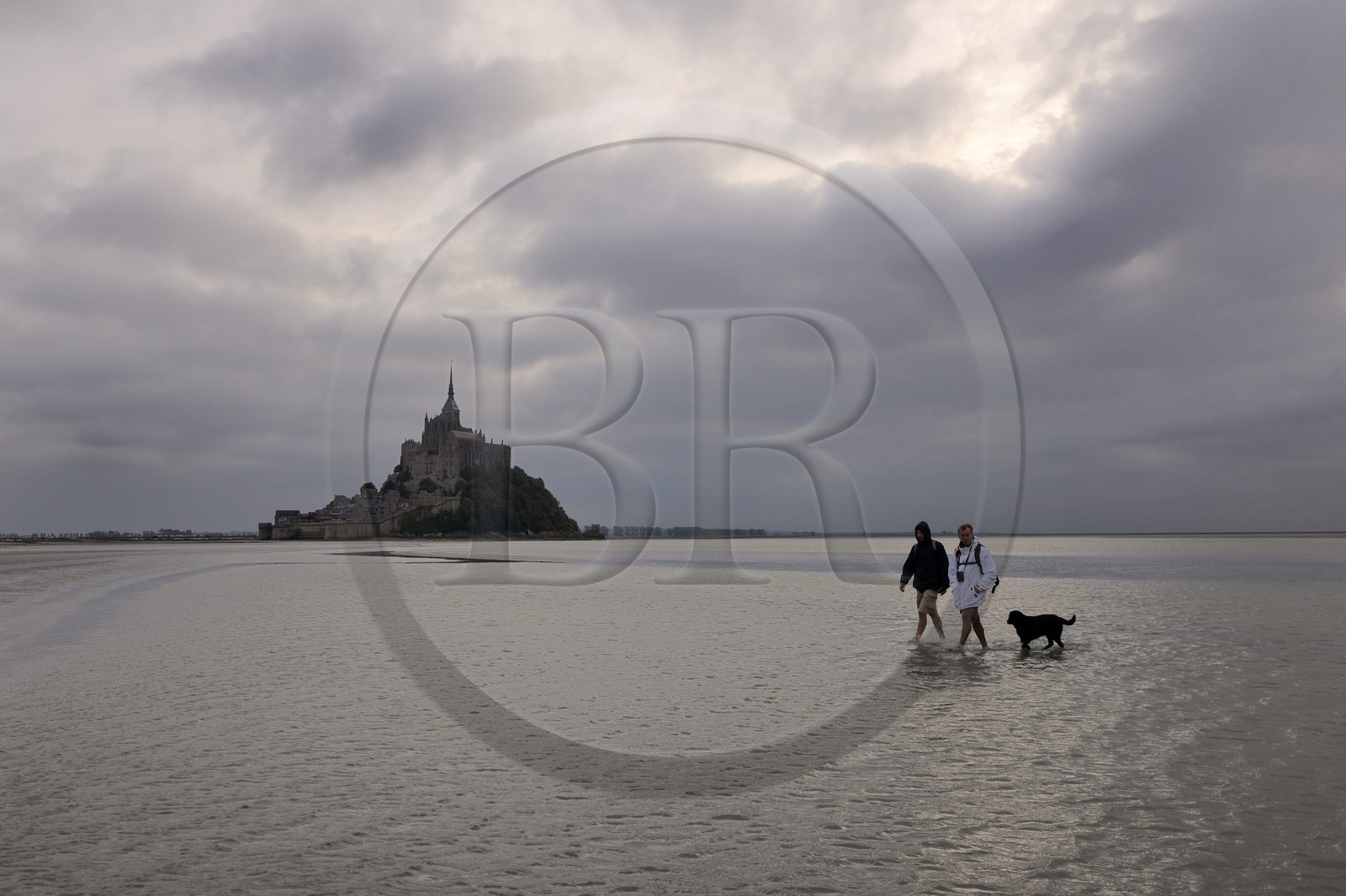 France, Manche (50), découverte de la Baie du Mont-Saint-Michel à pied avec le guide Romain Pilon
