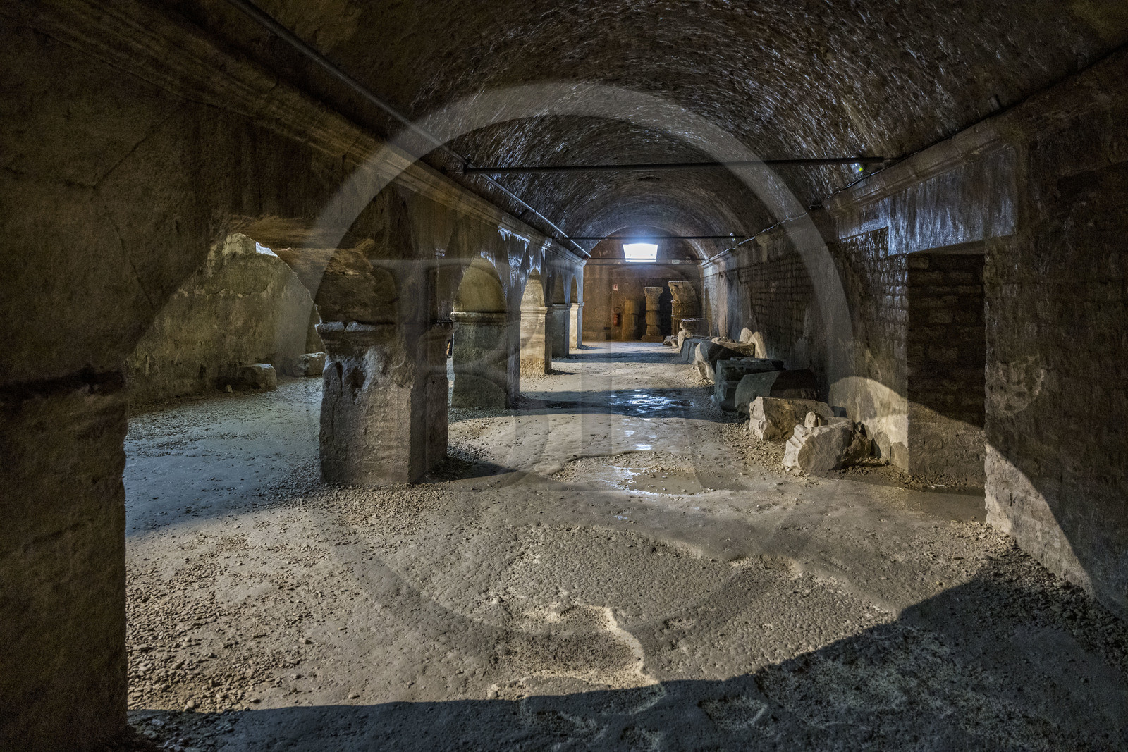 France, Bouches du Rhone, Arles, Cryptoporticus galleries, foundations of the Roman Forum (1st century BC), listed as World heritage by UNESCO