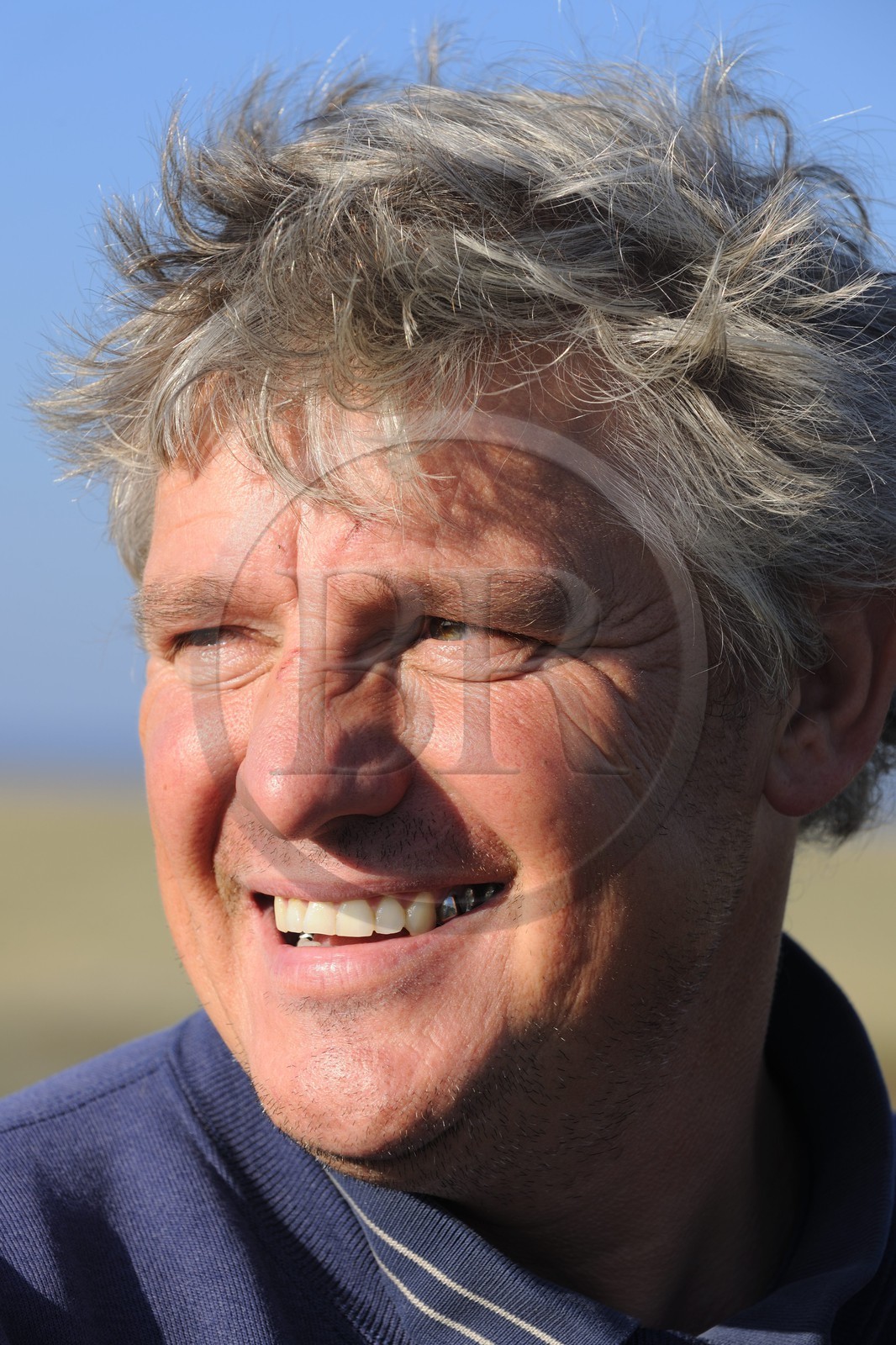 France, Ille-et-Vilaine (35), les herbus ou prés salés du Mont-Saint-Michel, l'éleveur de moutons de près salés Yannick Frain