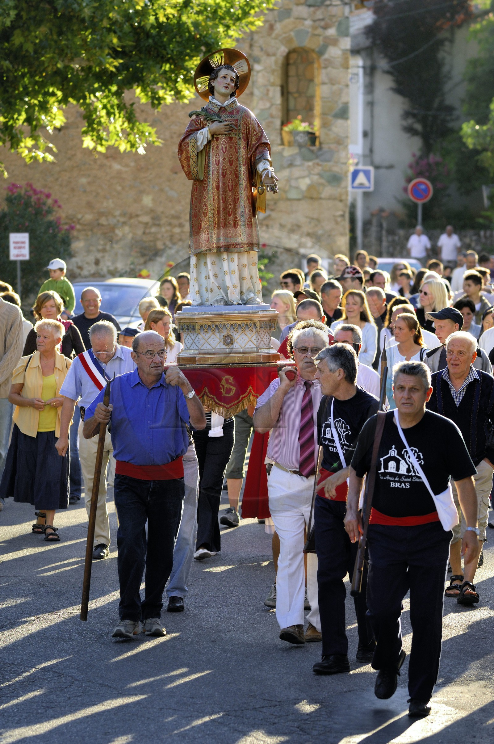 France, Var (83), la Provence Verte, Bras, the Bravade (bravado), procession of Saint Etienne