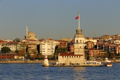Turkey, Istanbul, Bosphorus Strait, Uskudar District, Kiz Kulesi (the Maiden's Tower)