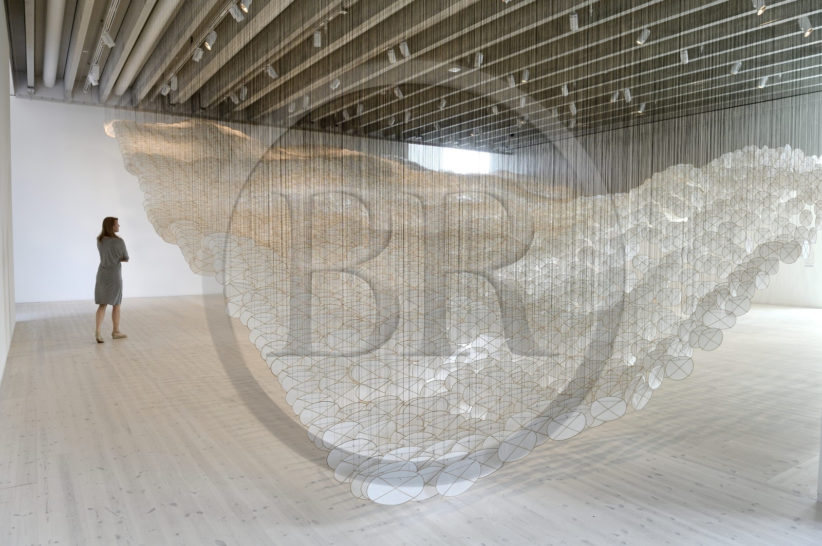 Sweden, Vasterbotten County, Umea, the Bildmuseet (Museum of Contemporary Art and Visual Culture) at Umea Arts Campus, Super-abundant Atmosphere of the artist Jacob Hashimoto