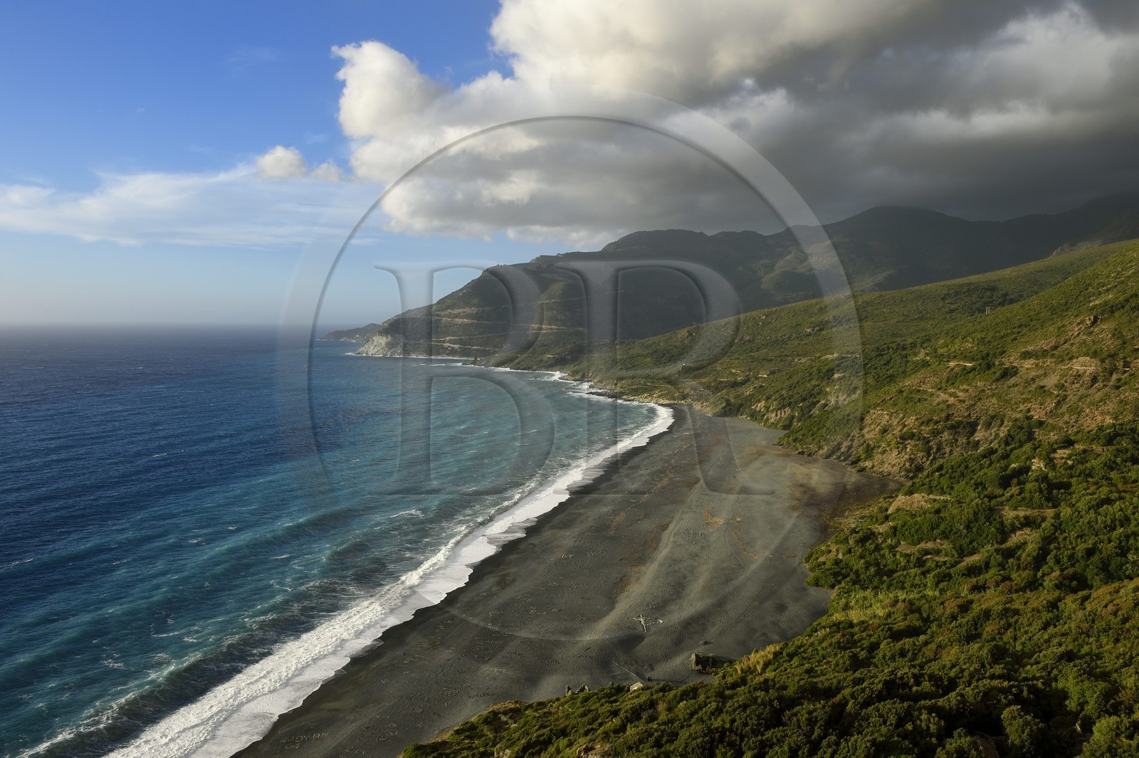 France, Haute-Corse (2B), Nonza, la plage