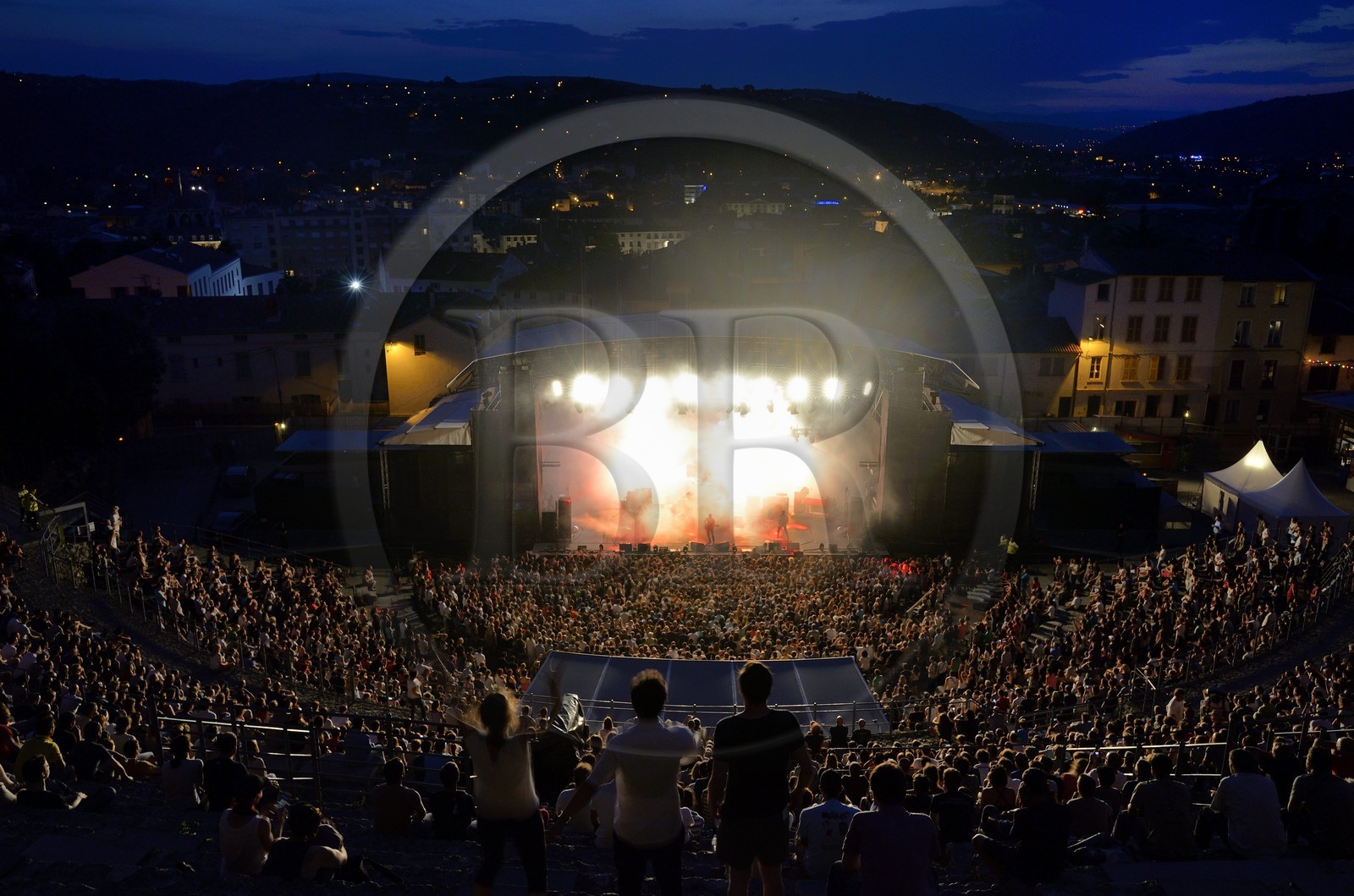 France, Isère (38), Vienne en bordure du Rhône, le théâtre antique aménagé pour recevoir le festival Jazz à Vienne