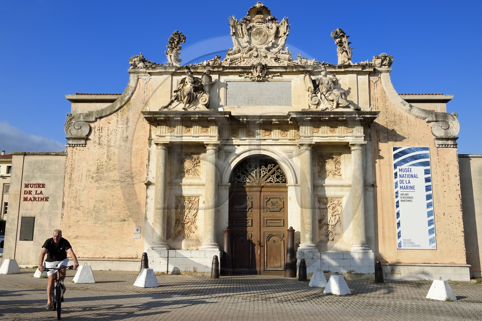 France, Var, Toulon, Musée national de la Marine (National Navy Museum), the Arsenal Gate built in 1738 and moved to become the entrance to the museum