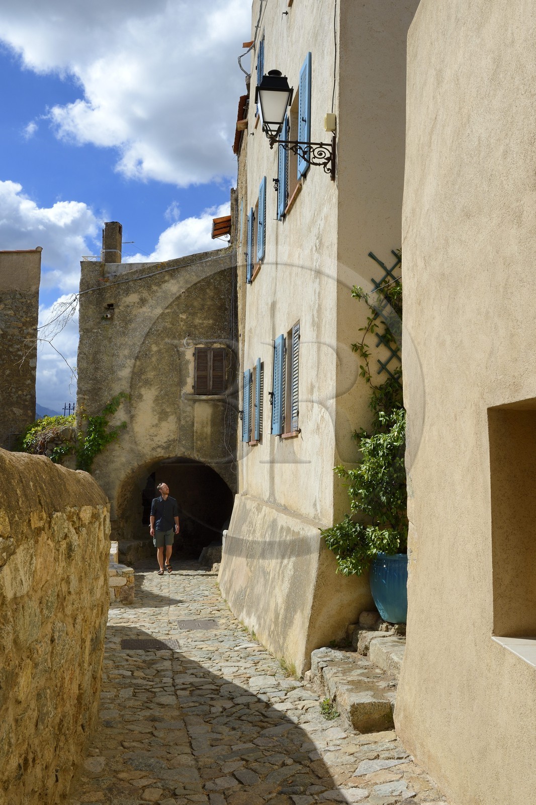 France, Haute-Corse (2B), Balagne, village perché de Sant'Antonino, labellisé Les Plus Beaux Villages de France