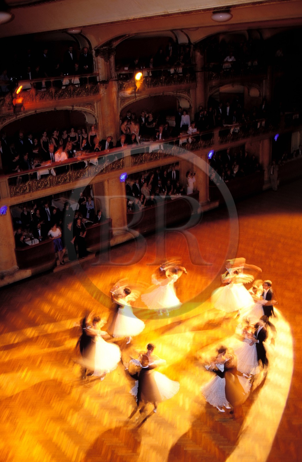 Czech Republic, Prague, ball room of the Lucerna, waltzes of the traditional college ball