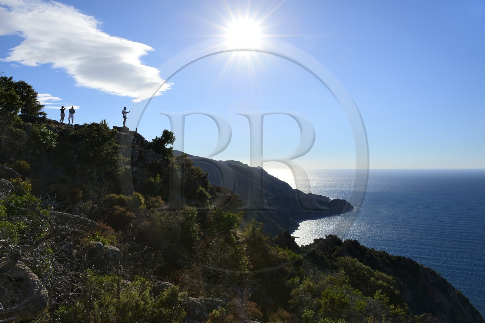 France, Corse-du-Sud (2A), Golfe de Porto, classé Patrimoine Mondial de l'UNESCO, calanches de Piana depuis le lieu dit du Chateau-Fort