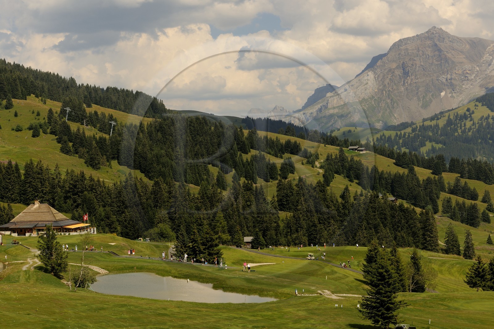 Switzerland, Canton of Vaud, Villars sur Ollon golf