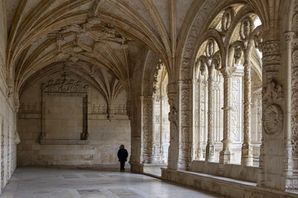 Portugal, Lisbonne, Bélem, Monastere des Hiéronymites (Mosteiro dos Jerónimos), classé Patrimoine Mondial de l'UNESCO, le cloitre