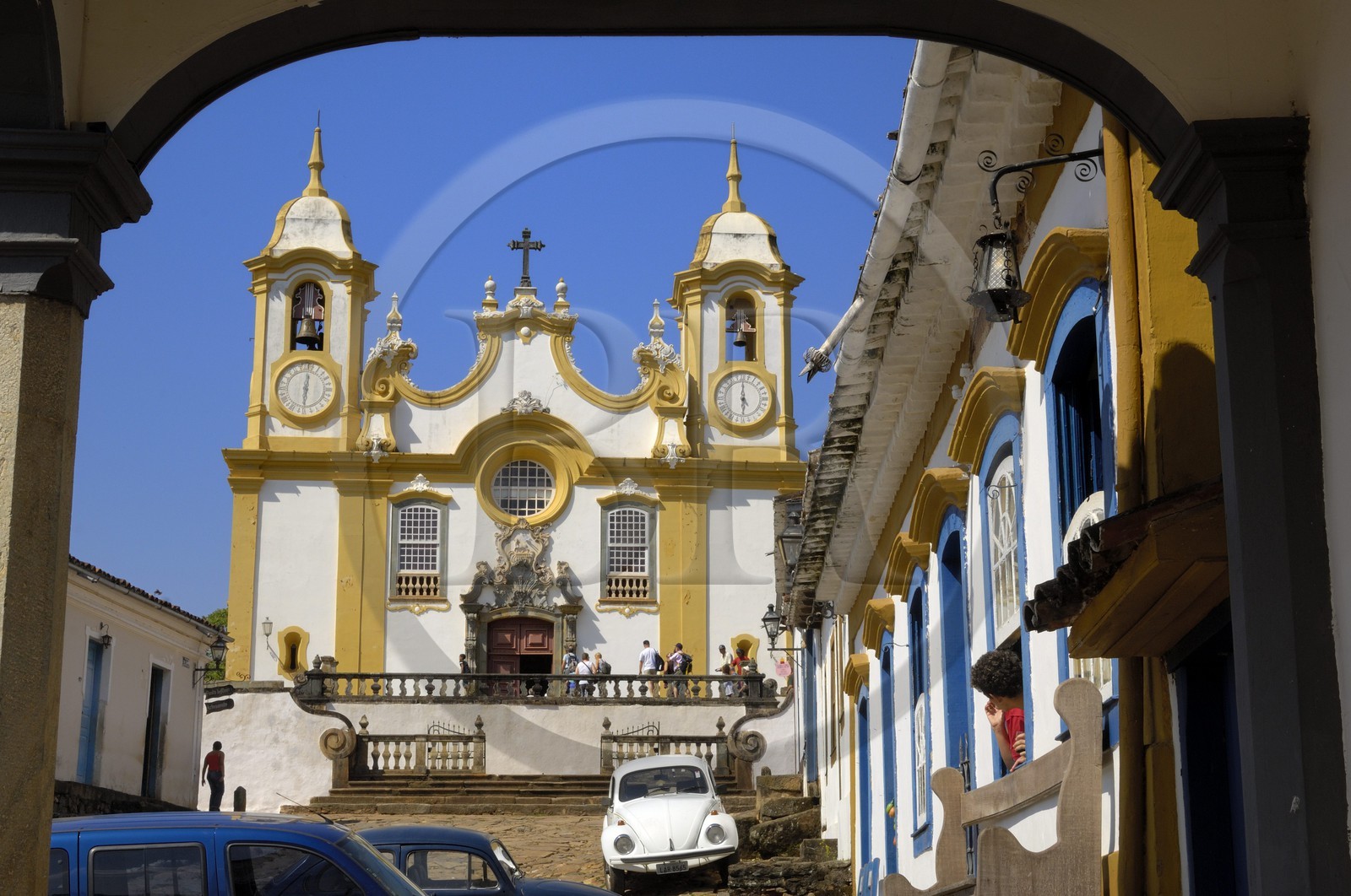 Brésil, Etat du Minas Gerais, Tirandentes, Matriz de Santo Antonio, église Saint-Antoine (Route de l'or, Estrada Real)